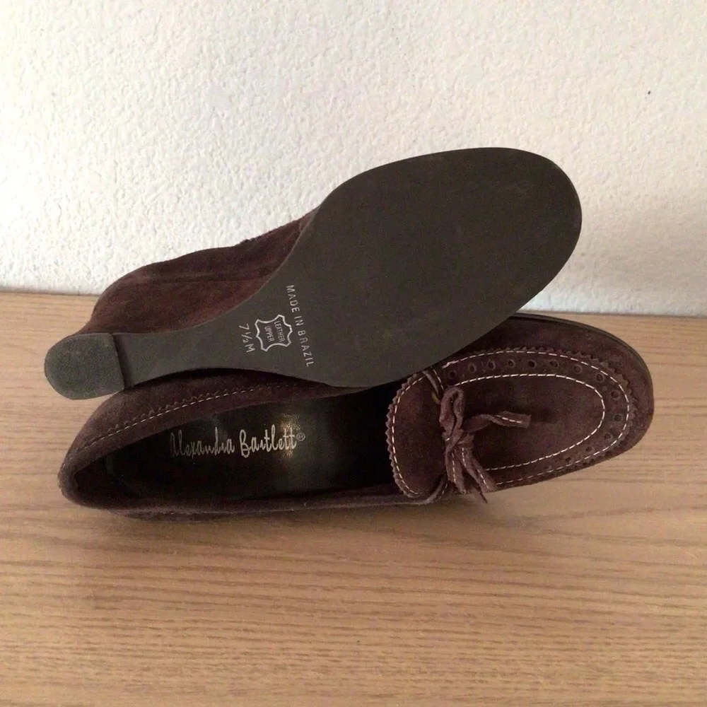 Vintage Alexandra Bartlett Wedge Loafers
